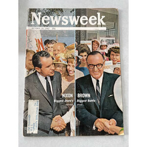 Newsweek Magazine October 29, 1962 Multi-color